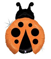 27" Holographic Shape Packaged Little Ladybug - Orange