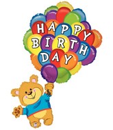 42" Foil Shape Balloon Birthday Balloon Bear