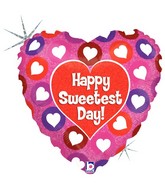 18" Holographic Balloon Pretty, Pink & Purple Sweetest Day