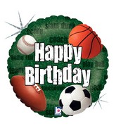 18" Holographic Balloon Sports Balls Birthday