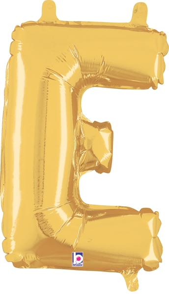 14" Airfill Only (Self Sealing) Megaloon Jr. Shape E Gold Balloon