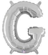 14" Airfill Only (self sealing) Megaloon Jr. Shape G Silver Balloon
