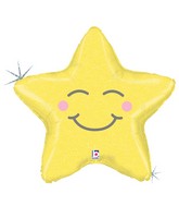 26" Holographic Shape Chubby Star Balloon