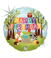 18" Holographic Balloon Woodland Birthday Party Balloon