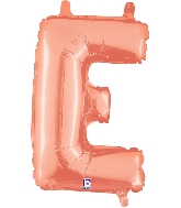 14" Airfill Only (Self Sealing) Megaloon Jr. Letter E Rose Gold Balloon