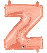 14" Airfill Only (self sealing) Megaloon Jr. Letter Z Rose Gold Balloon