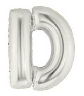7" Airfill (requires heat sealing) Megaloon Jr. Letter Balloons D Silver