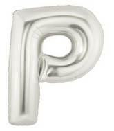 7" Airfill Only (requires heat sealing) Megaloon Jr. Letter Balloons P Silver