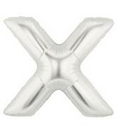 7" Airfill Only (requires heat sealing) Megaloon Jr. Letter Balloons X Silver