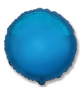 9" Airfill Only Blue Circle Foil Balloon