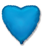 4" Airfill Only Blue Heart Foil Balloon