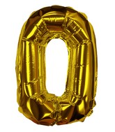 8" Airfill Only Gold #0 Shape Self Sealing Valve Foil Balloon