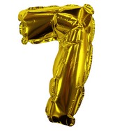 8" Airfill Only Gold #7 Shape Self Sealing Valve Foil Balloon