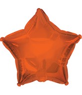 7" Airfill Only Sunkissed Orange Star Self Sealing Valve Foil Balloon