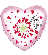 24" Love You Flower Foil Balloon