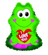 22" I Love You Frog Foil Balloon