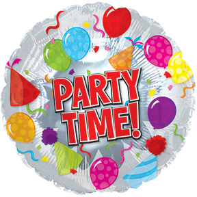 17" Party Time Balloon Packaged