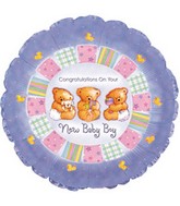 18" Congratulations New Baby Boy Balloon