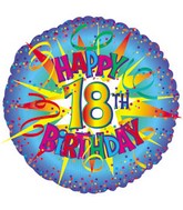 17" Happy Birthday 18th Burst Packaged
