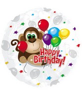 17" Monkey Around Birthday Packaged