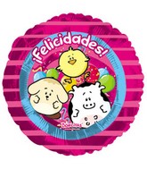9" Airfill Only Felicidades Borlitas Balloon (Spanish)