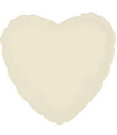 17" CTI Ivory Cream Opaque Heart Balloon