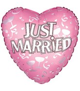 17" Just Married Pink Packaged