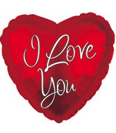 17" I Love You Inspired Script Packaged Balloon