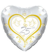 18" 25th Wedding Anniversary Balloon
