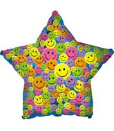 17" Many Smiley Faces Generic Star Packaged