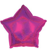 9" Airfill Only Hot Pink Star Dazzeloon Balloon
