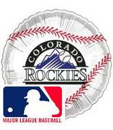 9" Airfill Only MLB Baseball Colorado Rockies Balloon