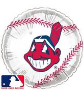 9"  Airfill Baseball Cleveland Indians Balloon