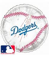9"  Airfill Baseball Los Angeles Dodgers Balloon