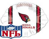 9" Airfill Only NFL Arizona Cardnials Football Balloon