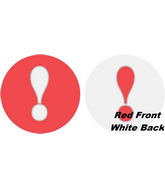 18" Classic Letter Balloon "!" Red/White