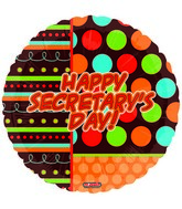 18" Happy Secratary's Day Dots Balloon