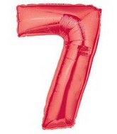 40" Large Number Balloon 7 Red