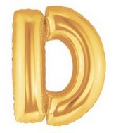 40" Megaloon Large Letter Balloon D Gold