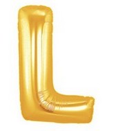 40" Megaloon Large Letter Balloon L Gold