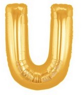 40" Megaloon Large Letter Balloon U Gold