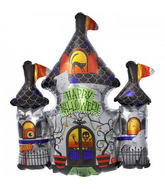 14" Airfill Only Haunted House Foil Balloon