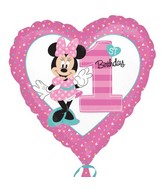 18" Minnie 1st Birthday Balloon