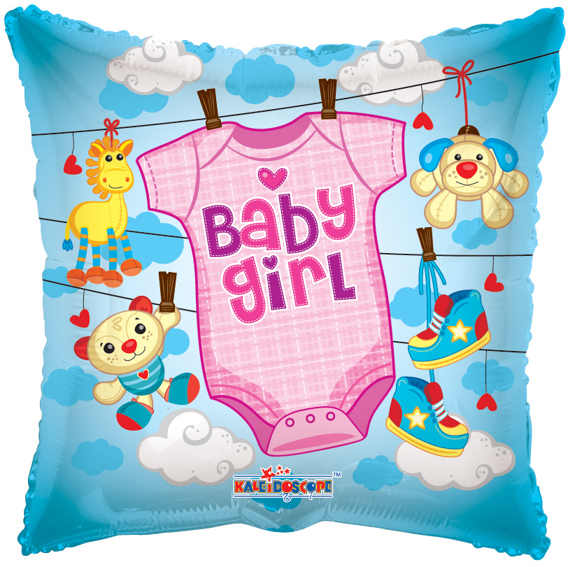 18" Baby Girl Baby Clothes Balloon Bargain Balloons Mylar Balloons