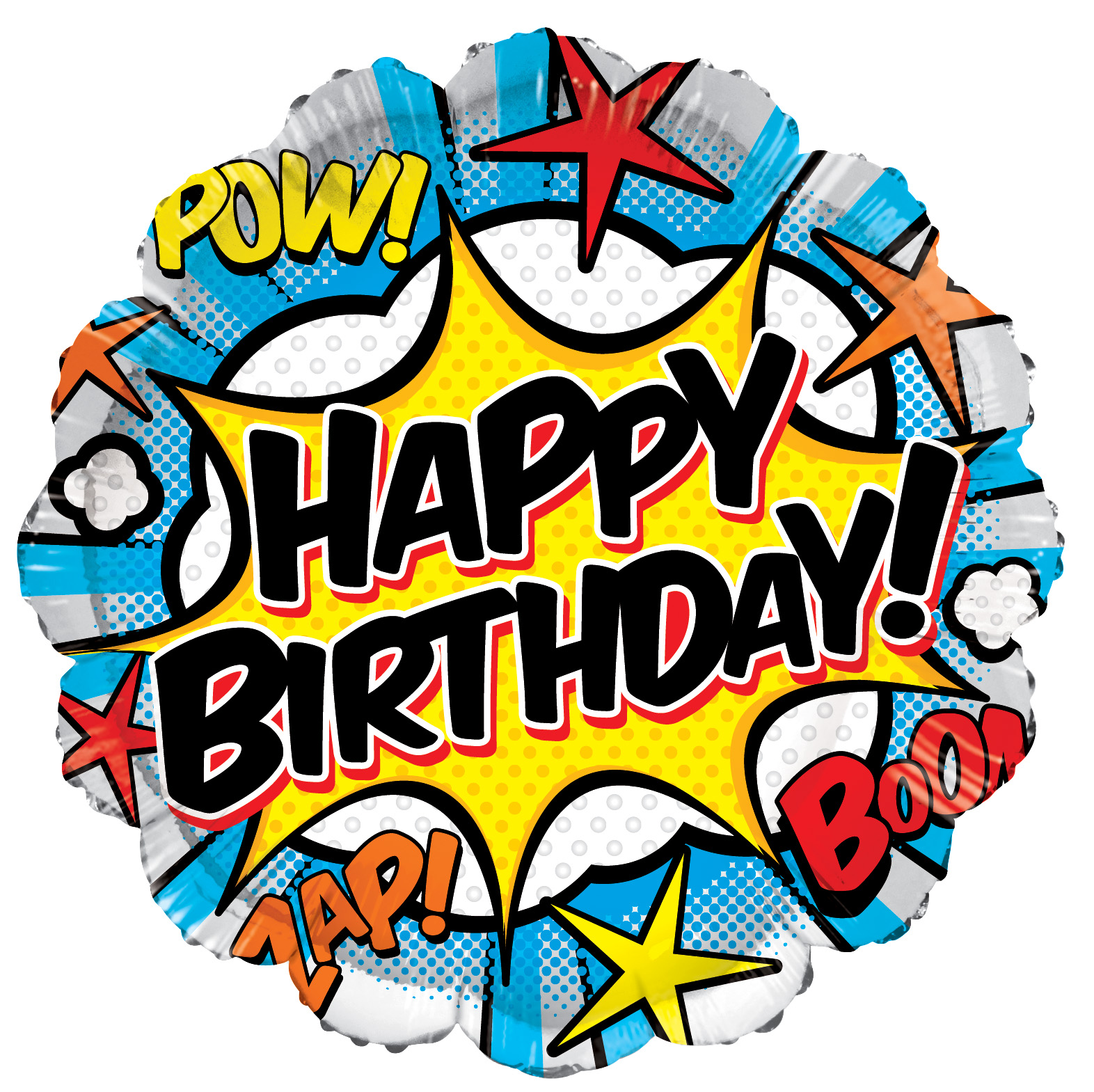 18" Birthday Comic Balloon | Bargain Balloons - Mylar Balloons and Foil