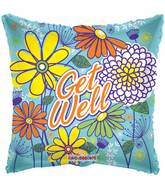 4" Airfill Only Get Well Spring Flowers Balloon