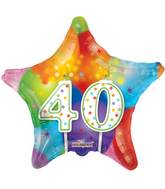 18" 40th Candles Balloon