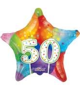 18" 50th Candles Balloon