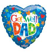 18" Get Well Dad Balloon