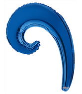 14" Airfill Only Kurly Wave metallic Blue Balloon